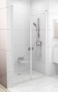 Дверь душевая прямоугольная Ravak Chrome CSDL2-90 профиль белый стекло transparent 0QV7C10LZ1