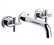 Змішувач для раковини Roca Loft двухвентильний настінний хром A5A4743C00