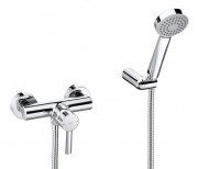 Душовий набір з одноважільним настінним змішувачем для душу Roca Targa латунь хром A5A2060C02