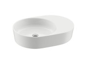 Раковина для ванної Ravak Moon 2S без переливу штучний мармур білий XJN01300003
