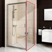 Стінка для душової кабіни Ravak Blix BLPS-90 профіль хром скло grape 9BH70C00ZG