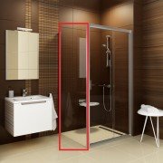 Стінка для душової кабіни Ravak Blix BLPS-100 профіль сатин скло grape 9BHA0U00ZG