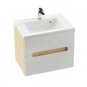Тумба під раковину підвісна Ravak Classic II SD 700 ДСП / МДФ береза ​​/ білий глянець X000000907