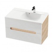 Тумба под раковину подвесная Ravak Classic II SD 800-L ДСП/МДФ латте/белый глянец X000000912