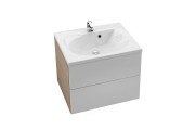 Тумба під раковину підвісна Ravak Rosa II SD 600 ДСП / МДФ капучино / білий глянець X000000926