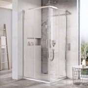 Душевой уголок квадратный Ravak Blix Slim BLSRV2-80 профиль полированный алюминий стекло transparent X1LM40C00Z1