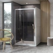 Двері душова розсувні Ravak 10 ° 10DP2-120 білий профіль скло transparent 0ZVG0100Z1