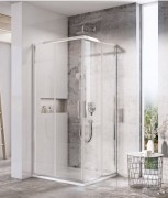 Душовий куточок квадратний Ravak Blix Slim BLSRV2-90 профіль полірований алюміній скло transparent X1LM70C00Z1