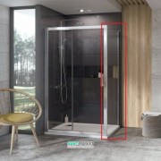 Стенка для душевой кабины Ravak 10° 10PS-80 профиль сатин стекло transparent 9UV40U00Z1