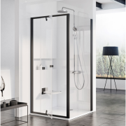 Стінка для душової кабіни Ravak Pivot PPS-80 профіль чорний скло transparent 90G40300Z1