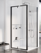 Стенка для душевой кабины Ravak Pivot PPS-100 профиль черный стекло transparent 90GA0300Z1