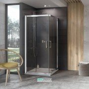 Душовий куточок квадратний Ravak 10 ° 10RV2-90 білий профіль скло transparent 1ZI70100Z1