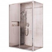 Дверь душевая прямоугольная Ravak Blix Slim BLSDP2-100 профиль полированный алюминий стекло transparent X0PMA0C00Z1