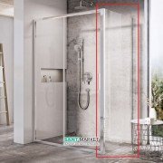 Стінка для душової кабіни Ravak Blix Slim BLSPS-80 профіль полірований алюміній скло transparent X9BM40C00Z1