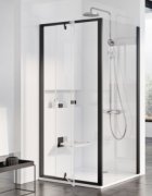 Стінка для душової кабіни Ravak Pivot PPS-100 профіль чорний скло transparent 90GA0300Z1