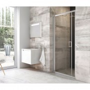 Душевая дверь складывающаяся Ravak Blix BLDZ2-90 профиль полированный алюминий стекло transparent X01H70C00Z1