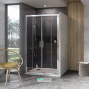 Дверь душевая раздвижная Ravak 10° 10DP4-130 профиль полированный алюминий стекло transparent 0ZKJ0C00Z1