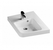 Раковина для ванной угловая левая Ravak Be Happy II L с отверстием искусственный мрамор белая XJAL1100001