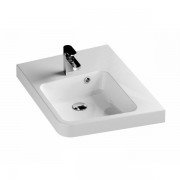 Раковина для ванной угловая правая Ravak Be Happy II R с отверстием искусственный мрамор белая XJAP1100001