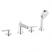 Змішувач двохвентильний на борт ванни з душем Grohe BauEdge латунь хром 2512000A