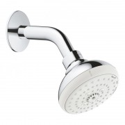 Верхний душ с настенным кронштейном Grohe New Tempesta 100 латунь/пластик хром 26088001