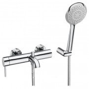 Душовий набір з одноважільним настінним змішувачем для душу Roca Lanta латунь хром A5A0111C00