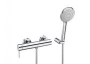 Душовий набір з одноважільним настінним змішувачем для душу Roca Lanta латунь хром A5A2011C00