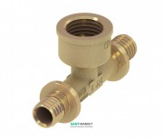 Тройной резьбовой фитинг TECE TECEflex 90° с внутренней резьбой 32х1/2