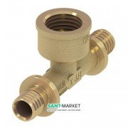 Тройной резьбовой фитинг Tece Teceflex 90° с внутренней резьбой 16х1/2