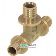 Тройной резьбовой фитинг TECE TECEflex 90° равнопроходной 25х25х25 латунь 760025