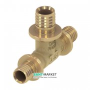 Тройной резьбовой фитинг TECE TECEflex 90° редукционный 50х25х40 латунь 710542