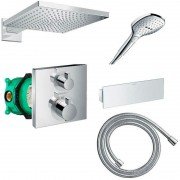 Душевая система скрытого монтажа с термостатом Hansgrohe Ecostat Square хром 2А131218