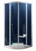 Душевой уголок Ravak Supernova SKCP4-90 полукруглый белый профиль стекло grape 31170100ZG