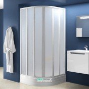 Душовий куточок Ravak Supernova SKKP6-80 напівкруглий білий профіль скло grape 32040100ZG