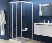 Стенка для душевой кабины Ravak Supernova APSS-90 профиль сатин полистирол pearl 94070U0211