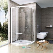 Душовий куточок напівкруглий Ravak Pivot PSKK3-100 білий профіль скло transparent 376AA101Z1