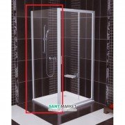 Стінка для душової кабіни Ravak Blix BLPS-80 білий профіль скло transparent 9BH40100Z1