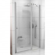 Дверь душевая двухэлементная Ravak Chrome CSD2 полированный алюминий прозрачное стекло 0QVACC00Z1