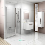 Дверь душевая двухэлементная Ravak Chrome CSDL2-120 профиль сатин прозрачное стекло 0QVGCU0LZ1