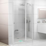 Двері душова двохелементна Ravak Chrome CSDL2-120 профіль білий прозоре скло 0QVGC10LZ1