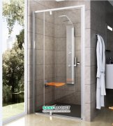 Дверь душевая распашная Ravak Pivot PDOP2-110 белый профиль стекло transparent 03GD0101Z1