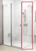 Стінка для душової кабіни Ravak Chrome CPS-100 профіль сатин прозоре скло 9QVA0U00Z1