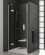 Двері душова двохелементна Ravak SmartLine SMSD2-120 B-L профіль хром скло transparent 0SLGBA00Z1