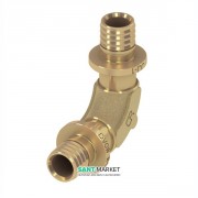 Угловое соединение TECE TECEflex 90° 63х63 закруглённое латунь 707263