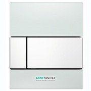 Панель змиву для пісуара TECE TECEsquare Urinal скляна біла колір клавіші білий 9242800