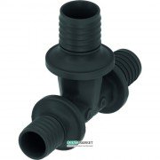 Тройник 90° редукционный Tece Teceflex пластик PPSU черный 25x16x25 730514