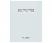 Верхня панель змиву для унітазу TECE TECElux скляна біла клавіші хром глянсовий 9650001