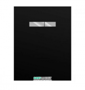 Верхня панель змиву для унітазу TECE TECElux скляна чорна клавіші хром глянсовий 9650004