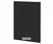 Верхня панель змиву для унітазу TECE TECElux скляна чорна клавіші чорні 9650005