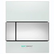 Панель смыва для писсуара TECE TECEsquare Urinal стеклянная белая клавиша хром глянцевый 9242802